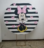Suporte Redondo com Tecido Sublimado Minnie