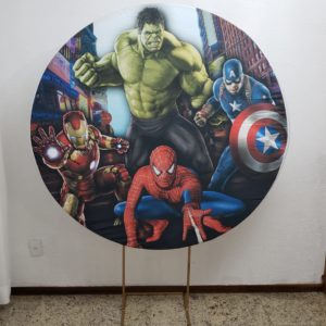 Tecido Redondo Sublimado Super Heróis