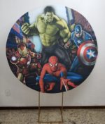 Tecido Redondo Sublimado Super Heróis