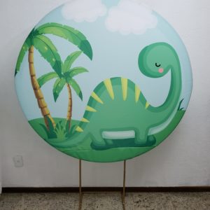 Tecido Redondo Sublimado Dinossauro
