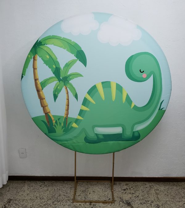 Tecido Redondo Sublimado Dinossauro Tecido Redondo Sublimado Dinossauro