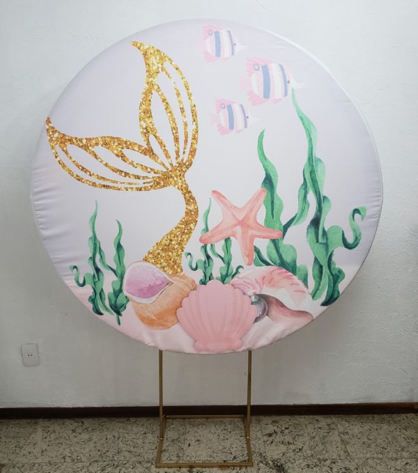 Tecido Redondo Sublimado Sereia