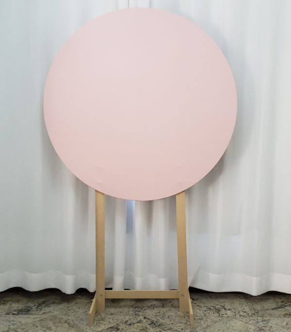 Painel Redondo com Tecido Rosa Painel Redondo com Tecido Rosa