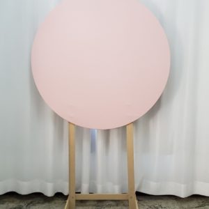 Painel Redondo com Tecido Rosa