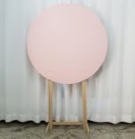 Painel Redondo com Tecido Rosa