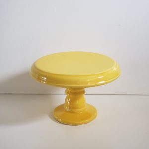 Suporte Boleira Cerâmica Amarelo P