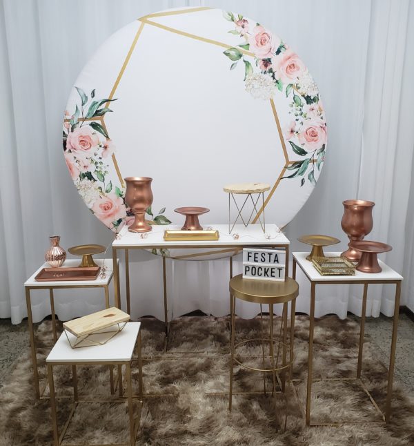 Festa Pocket Adulto Dourado e Rose Gold