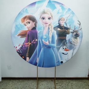 Suporte Redondo com Tecido Sublimado Frozen 2