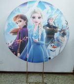 Suporte Redondo com Tecido Sublimado Frozen 2