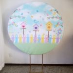 Tecido Redondo Sublimado Jardim