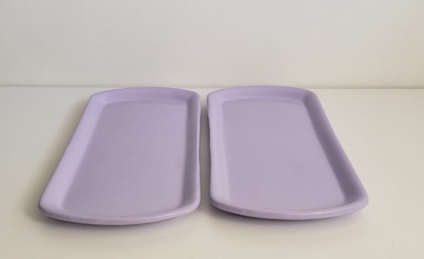 Bandeja cerâmica Oval cor Lilas Bandeja cerâmica Oval cor Lilas