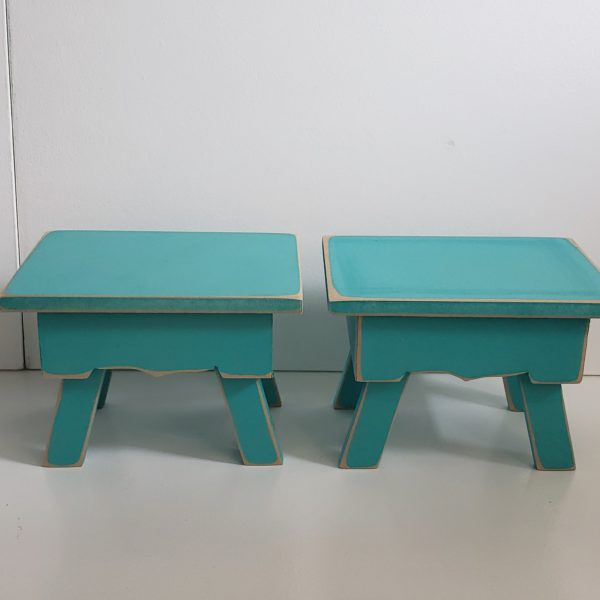 Porta Doces Banqueta Verde Tiffany Porta Doces Banqueta Verde Tiffany