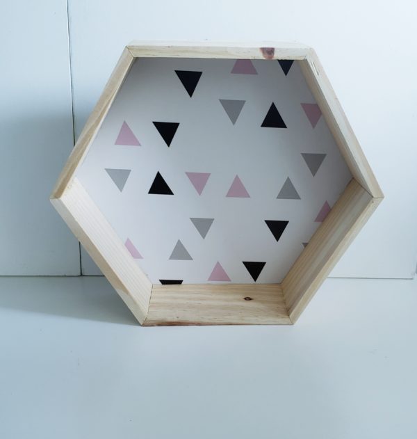 Nicho de Mesa Hexagonal Madeira