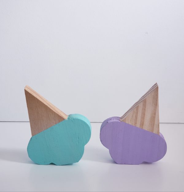 Kit Sorvetinhos de madeira Verde e Lilas Kit Sorvetinhos de madeira Verde e Lilas