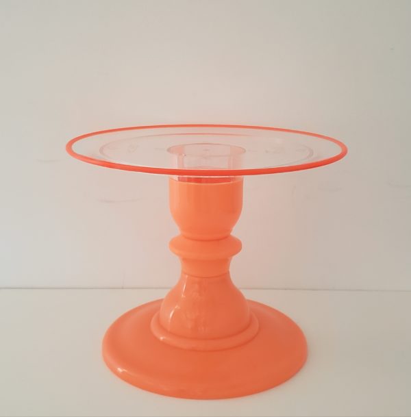 Suporte Boleira ABS tampo transparente Laranja Neon Suporte Boleira ABS tampo transparente Laranja Neon