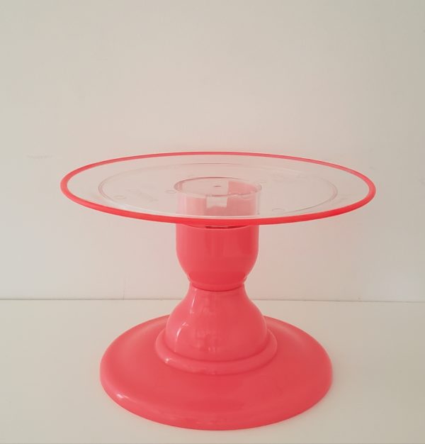 Suporte Boleira ABS tampo transparente Rosa Neon Suporte Boleira ABS tampo transparente Rosa Neon