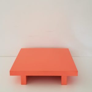 Bandeja Quadrada Laranja Neon