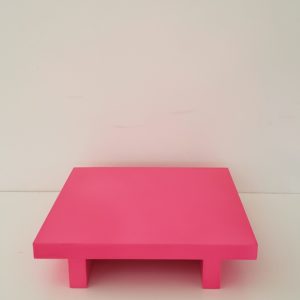 Bandeja Quadrada Rosa Neon