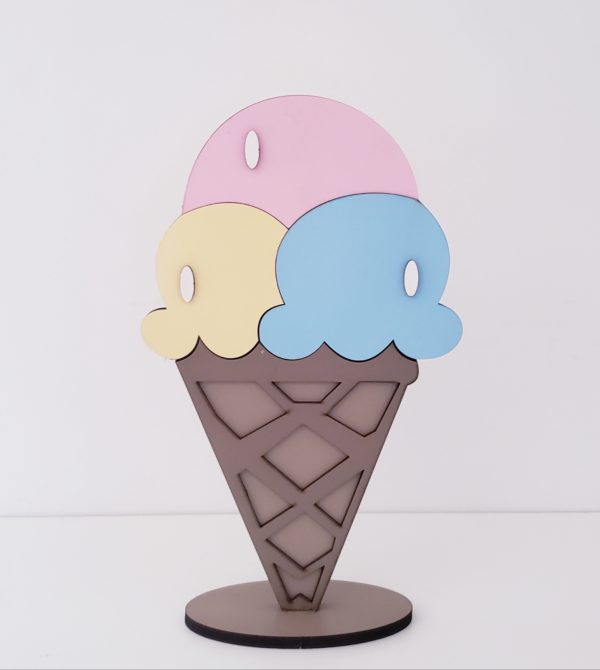 Sorvete Casquinha Decorativo MDF Sorvete Casquinha Decorativo MDF