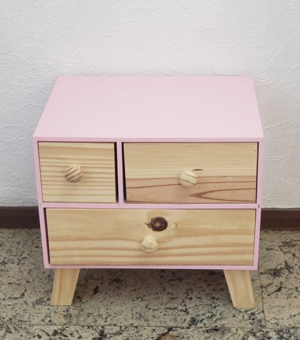 Criado Mudo Pinus Rosa