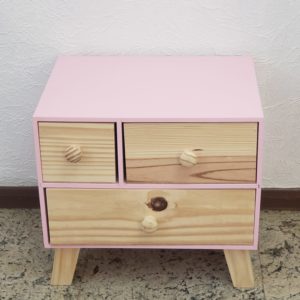 Criado Mudo Pinus Rosa