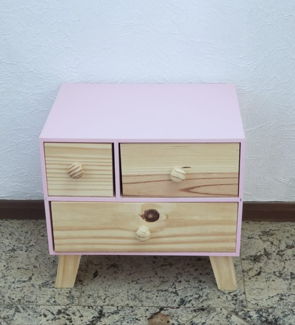 Mini Cômoda Rosa Pinus Mini Cômoda Rosa Pinus