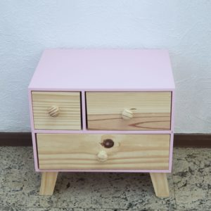 Mini Cômoda Rosa Pinus