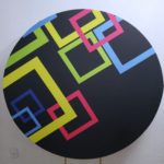 Tecido Redondo Sublimado Neon Geométrico