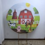 Tecido Redondo Sublimado Fazendinha