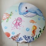 Tecido Redondo Sublimado Fundo do Mar