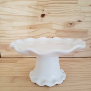 Boleira Cerâmica Onda Branco P