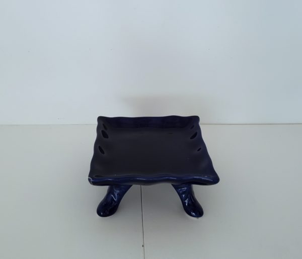 Mini Bandeja Quadrada Babado Azul Royal Mini Bandeja Quadrada Babado Azul Royal