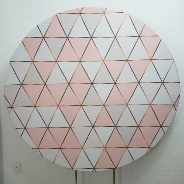 Tecido Redondo Sublimado Formas Geométrica