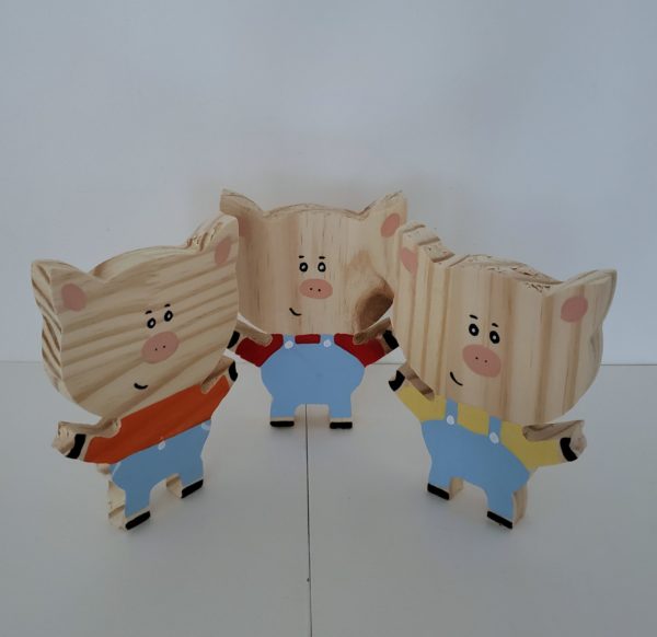 Três Porquinhos Decorativo Mesa Três Porquinhos Decorativo Mesa