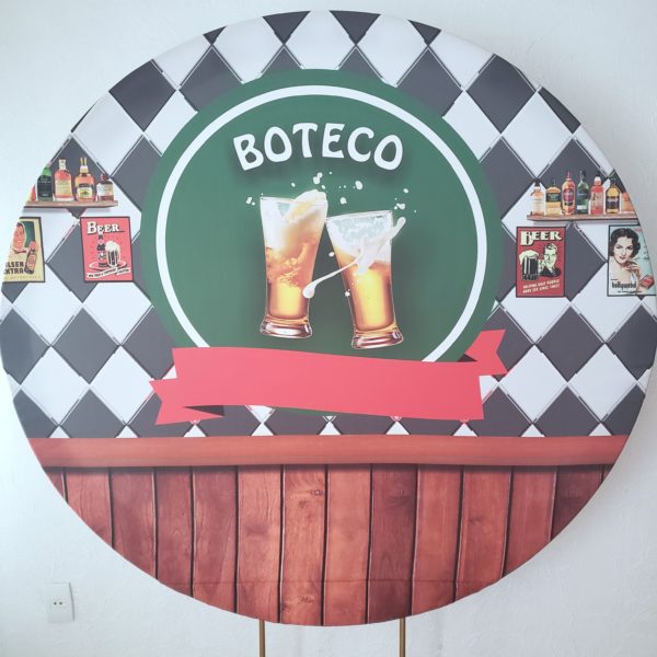 Tecido Redondo Sublimado Boteco Tecido Redondo Sublimado Boteco