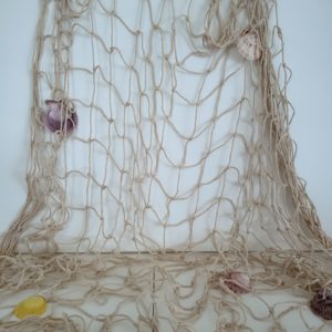 Rede De Pesca Decorativa Com Conchas