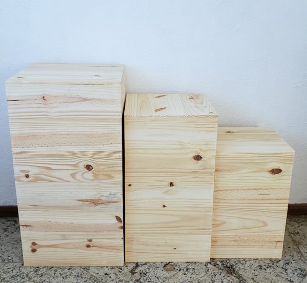 Mesas Cubo Fechada Madeira