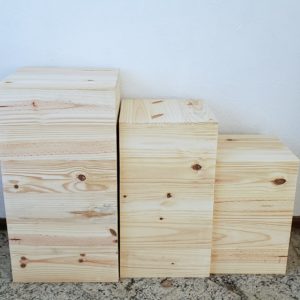 Mesas Cubo Fechada Madeira