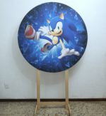 Painel Redondo com Tecido Sublimado Sonic