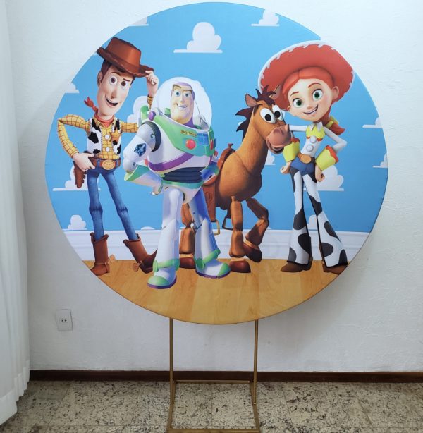 Suporte Redondo com Tecido Sublimado Toy Story