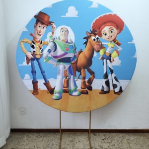 Suporte Redondo com Tecido Sublimado Toy Story