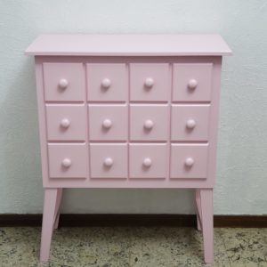 Cômoda Gaveteiro Decorativa Rosa