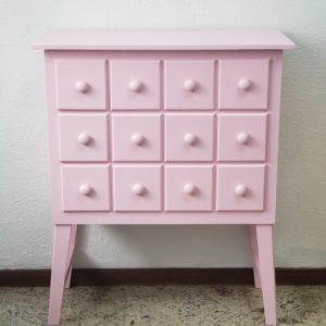Cômoda Gaveteiro Decorativa Rosa