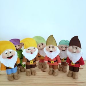 Kit 7 Anões em Feltro