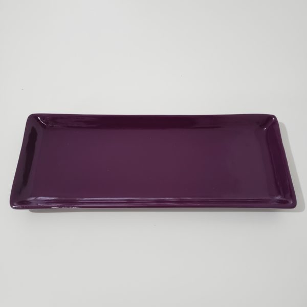 Bandeja cerâmica retangular cor Roxo