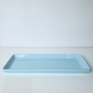 Bandeja cerâmica retangular cor Azul Candy