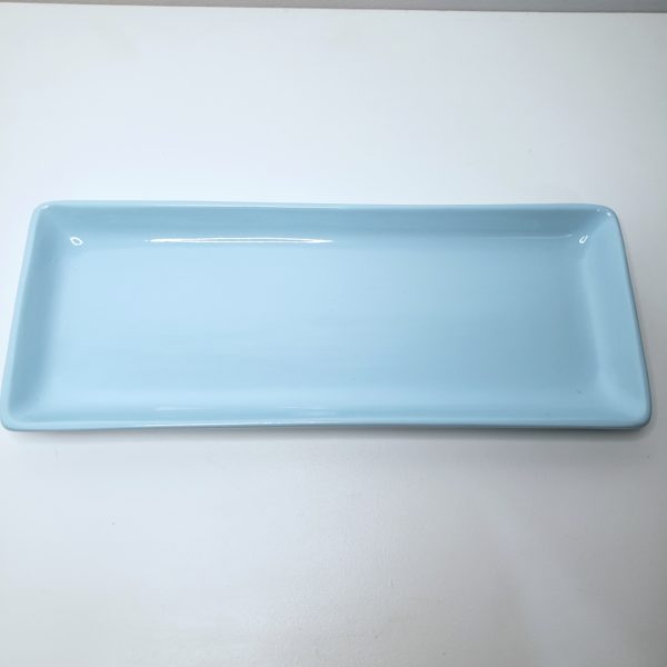 Bandeja cerâmica retangular cor Azul Candy