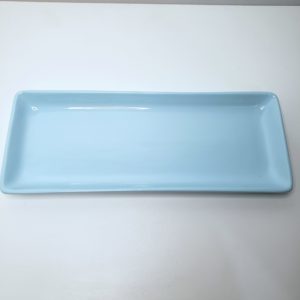 Bandeja cerâmica retangular cor Azul Candy