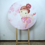Painel Redondo com Tecido Sublimado Bailarina