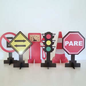 kit display de mesa Placas de Trânsito